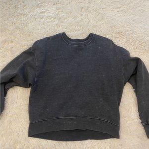 Hollister Cropped Crewneck washed grey
